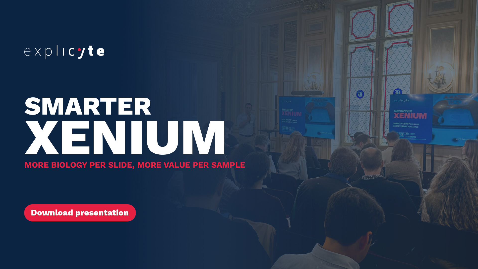 Smarter Xenium: More Biology per Slide, More Value per Sample Alban Bessede, CEO of Explicyte, presenting Smarter Xenium case studies at the 10x Genomics Atera World Tour 2026 in Paris